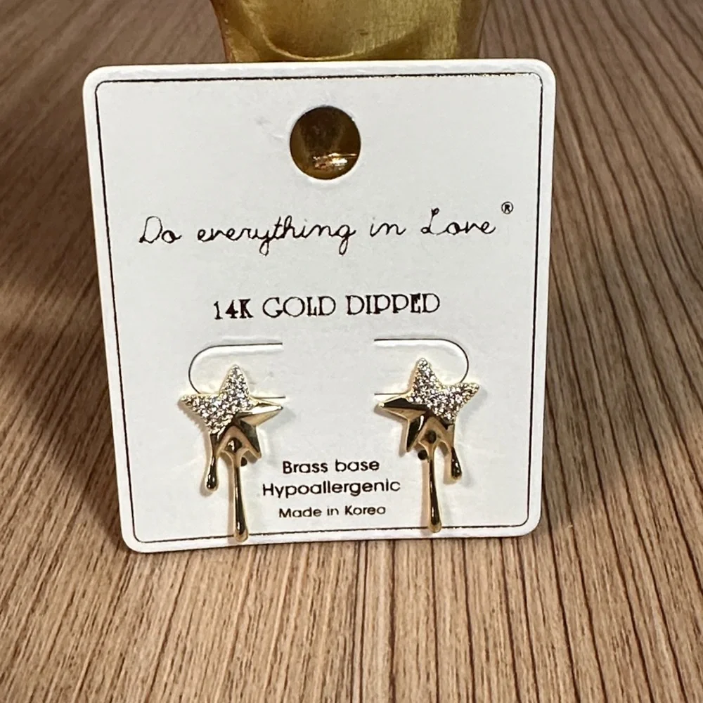 14K Gold Dipped Star Earrings